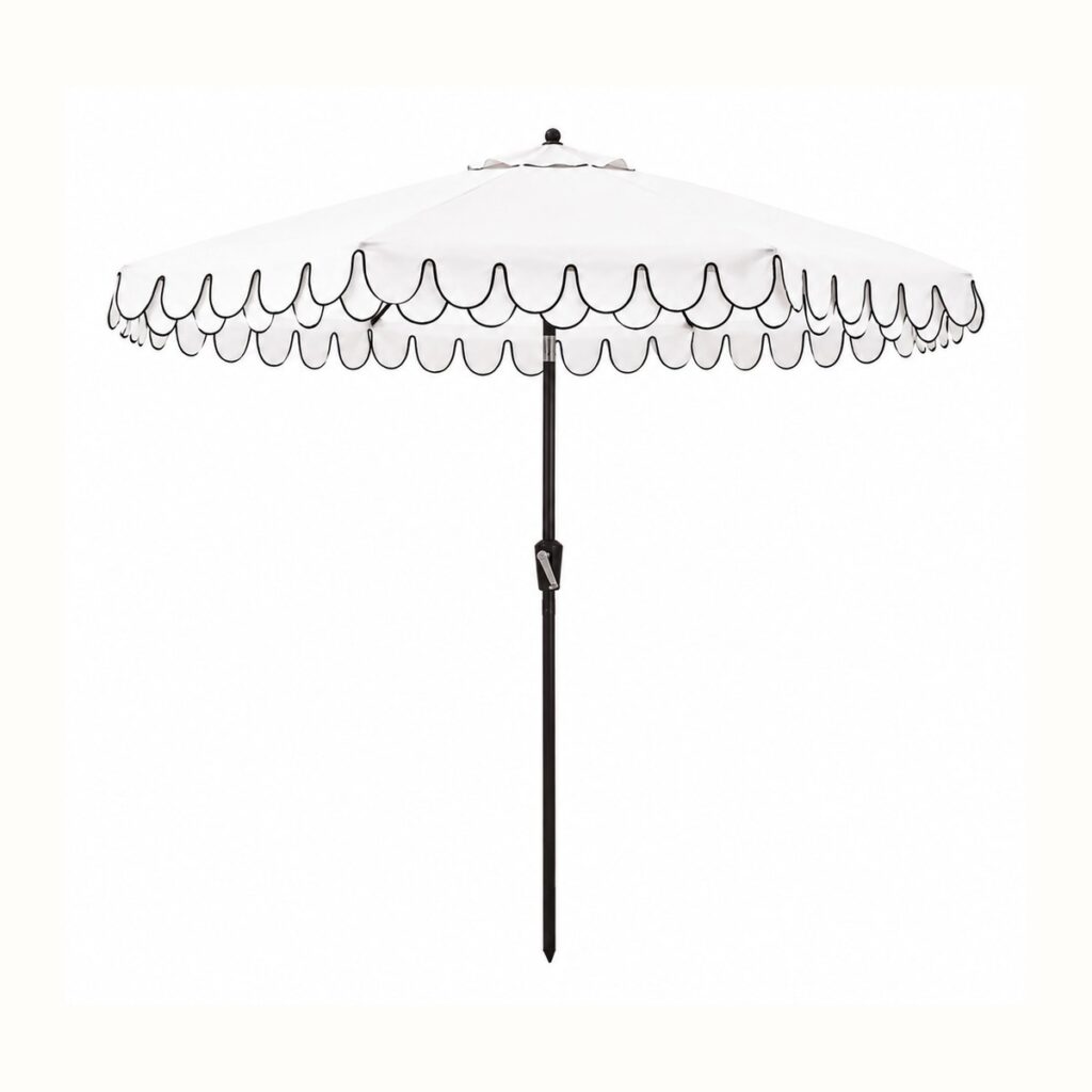 White and Black Umbrella rental from Palace Party Rental
