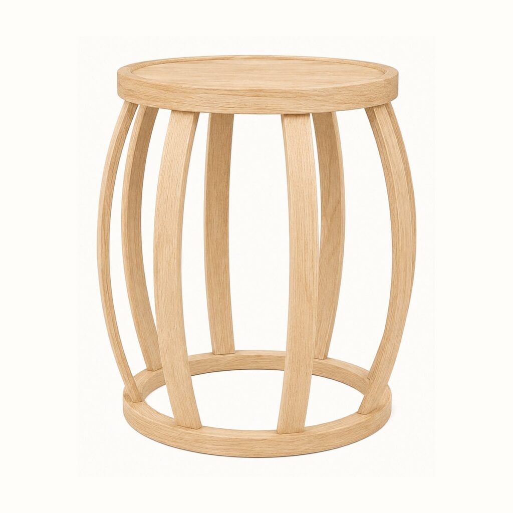Natural wood Antique End Table rental from Palace Party Rental