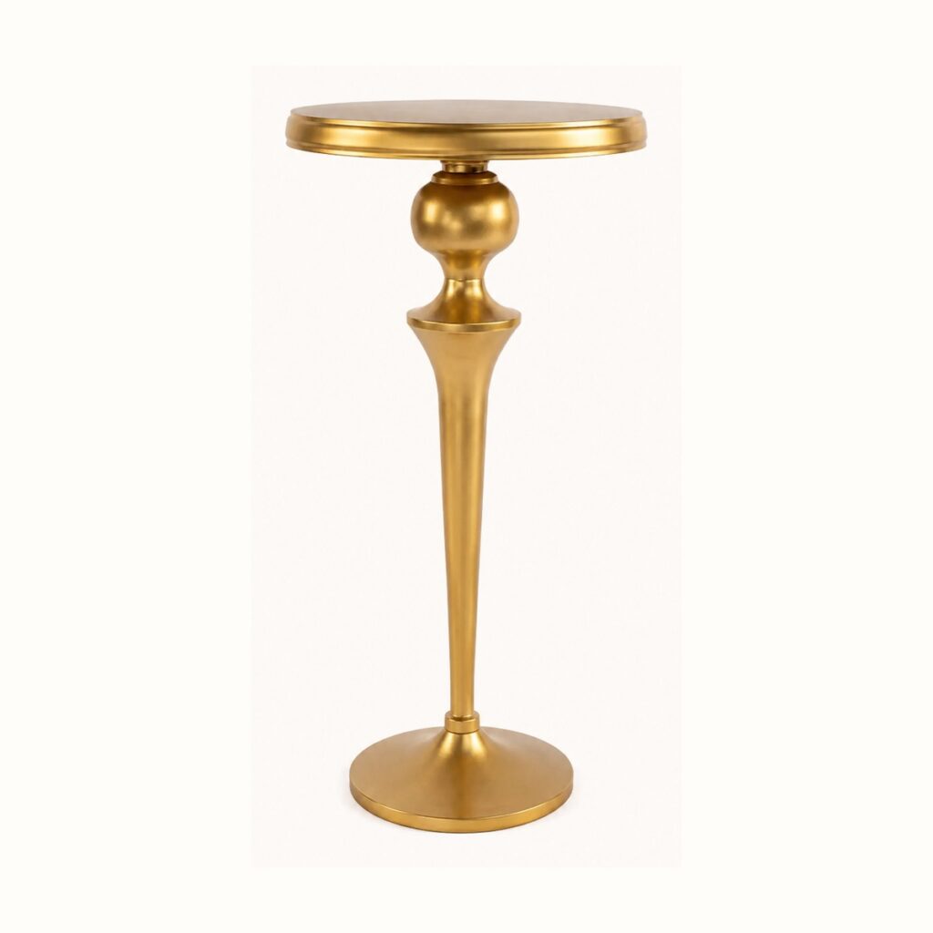 Gold Dorset Bar Table rental from Palace Party Rental
