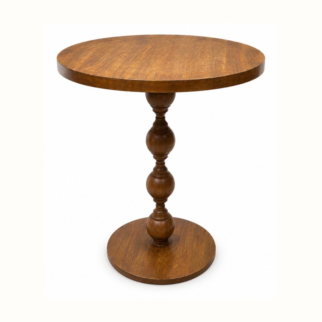 Dark wood Mayflower Bar Table rental from Palace Party Rental
