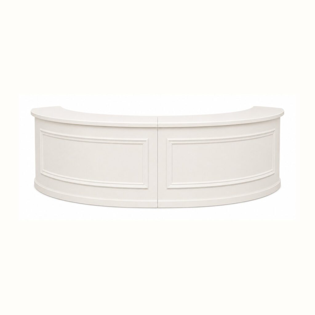 White Molding Serpentine Bar rental from Palace Party Rental
