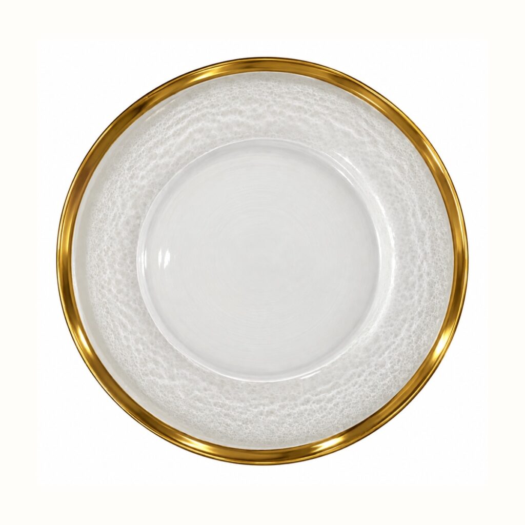 Gold Hammered Alpine Charger plate