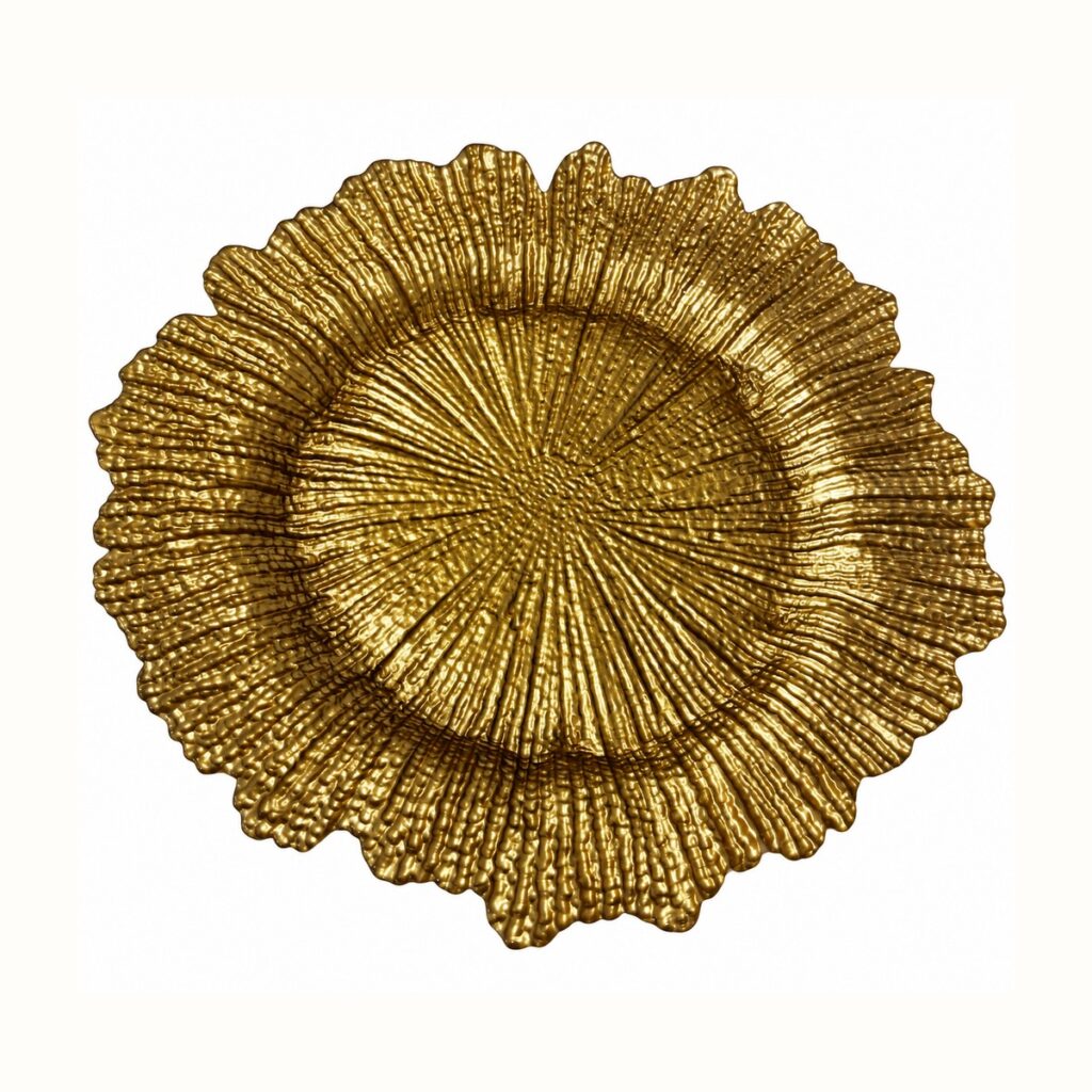 Gold Sponge Charger plate